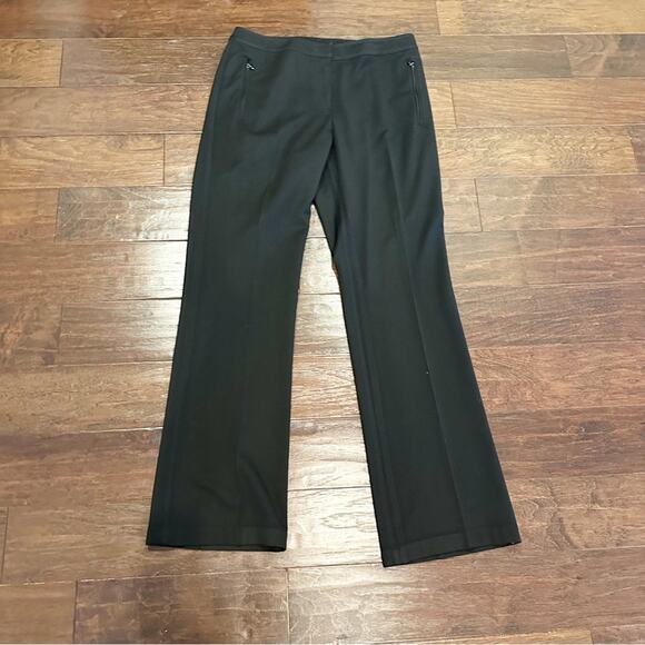 St John Collection Marie Gray Black Pants Wide Leg Pocket Classic Vintage VTG - Picture 10 of 10